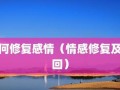 如何挽回与女友吵架后的感情（从道歉到改变）