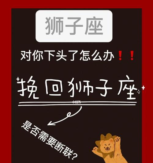 分手后如何重新追回狮子男（解析狮子男的心理和情感需求）-第3张图片-爱昵情感