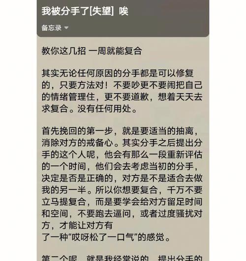如何掌握挽回复联的详细攻略？常见问题有哪些解答？-第1张图片-爱昵情感